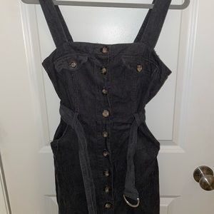 Corduroy Button- down Minidress